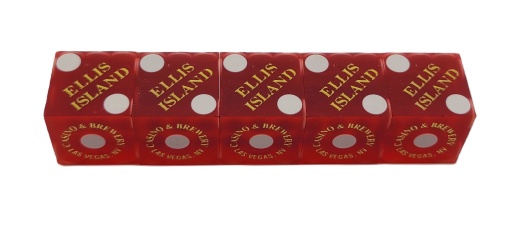 Ellis Island Casino Las Vegas Nevada Stick Of Used Dice 2010'S #2