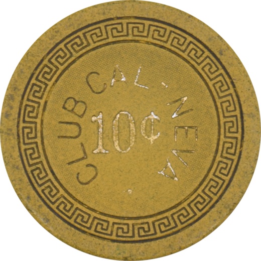 Club Cal-Neva Casino Reno Nevada 10 Cent Chip 1960s