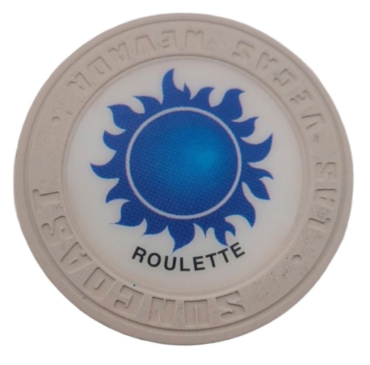 Suncoast Casino Las Vegas Nevada Roulette White Chip 2000