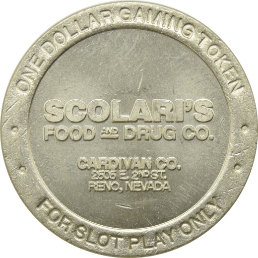Scolari's Reno NV $1 Token 1991 - Rare Casino Memorabilia