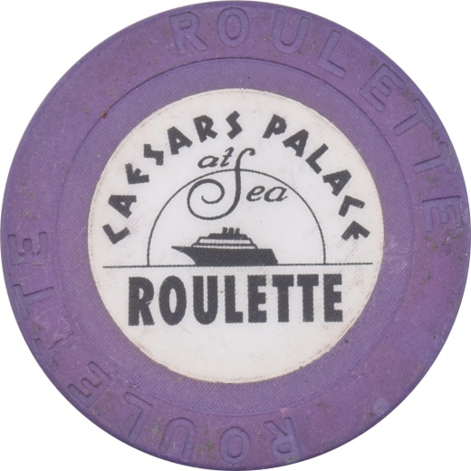Caesars Palace At Sea Cruise Line Purple Roulette Chip