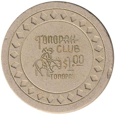 Tonopah Club Casino Tonopah Nevada $1 Chip 1940s - Jack Todd Co.
