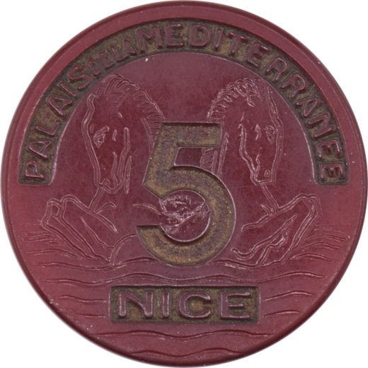 Palais De La méDiterranéE Nice France 5Frf 32Mm Jeton