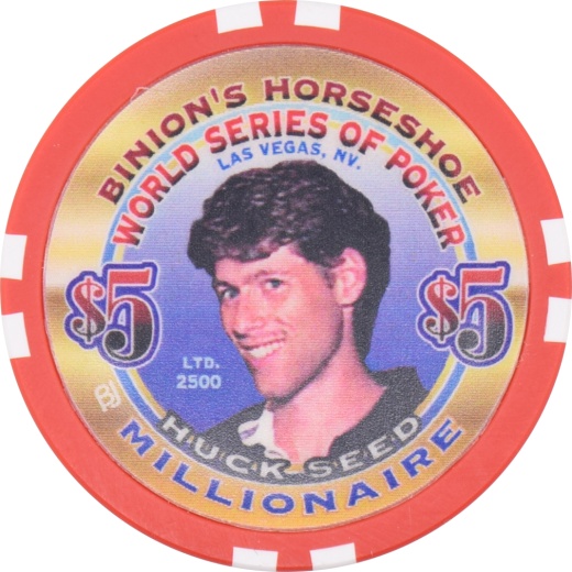 Horseshoe Club Casino Las Vegas Nevada $5 Wsop Huck Seed Millionaire Chip 2002