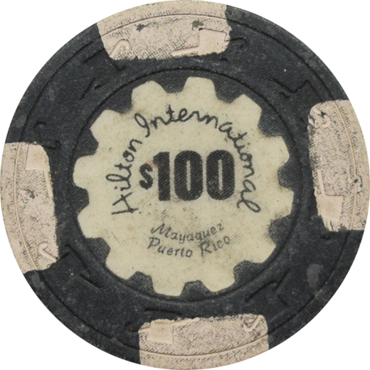 Hilton International Casino Mayaguez Puerto Rico $100 Poker Chip