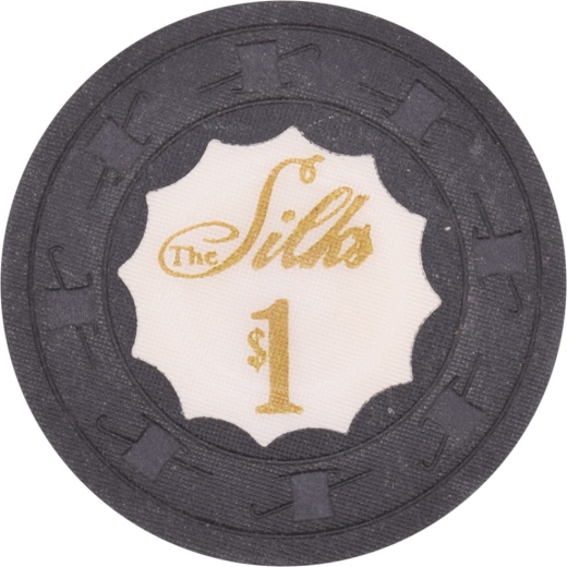 The Silks Night Club Emeryville California $1 White Inlay Chip