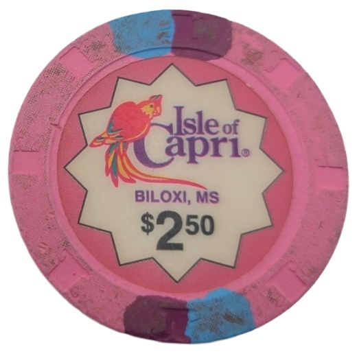 Isle Of Capri Casino Biloxi Mississippi $2.50 Chip