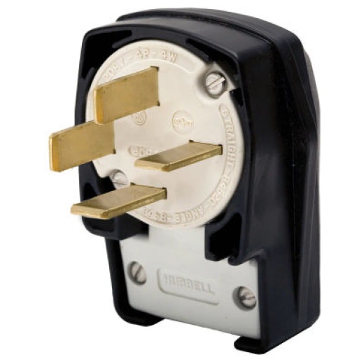 Hubbell HBL8352C AC Plug Nema 18-50 Male Angled