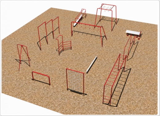 Sportsplay 12 Fitness Course: Galvanized - Playground Equipment