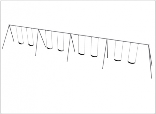 SportsPlay 10' Primary Bipod Swing: 8 Seats - Playground Swing Set