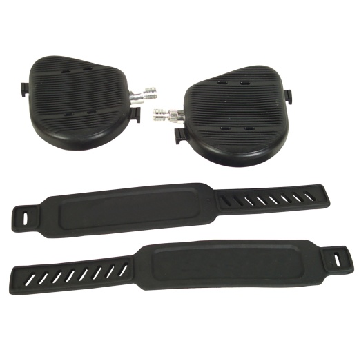 Bike Pedals, Set With Straps, 1/2" Cybex Gt000200
