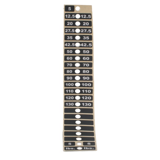 Label Wght Stk 130 Lbs