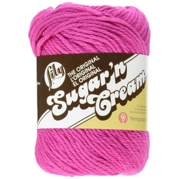Sugar'n Cream Yarn Hot Pink