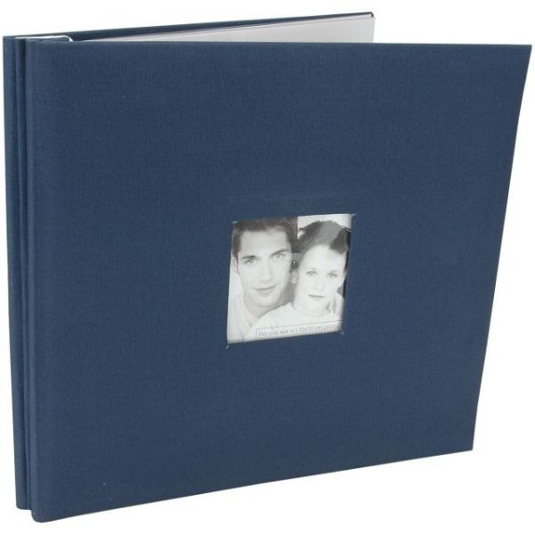 Blue - Fashion Fabric Post Bound Album 8x8 - MBI