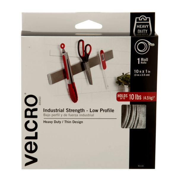 VELCRO Brand Industrial Strength Heavy-Duty Fasteners, 2 x 25 ft, White
