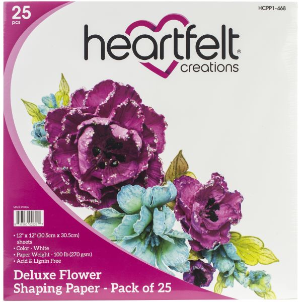 Heartfelt Creations Flower Shaping Paper 12X12 25/Pkg