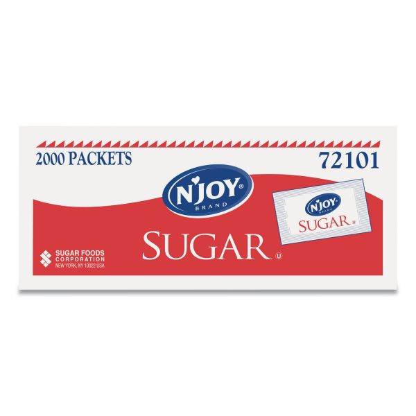 N'joy Sugar Packets, 0.1 Oz, 2,000 Packets/Box