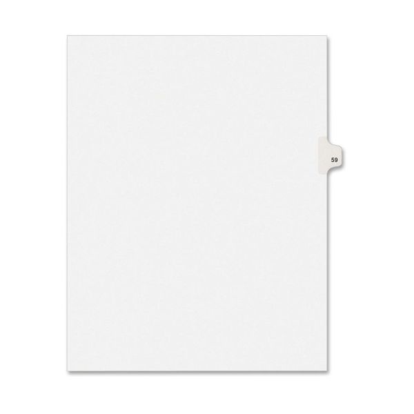 Avery Preprinted Legal Exhibit Side Tab Index Dividers, Avery Style, 10-Tab, 59, 11 X 8.5, White, 25/Pack, (1059)