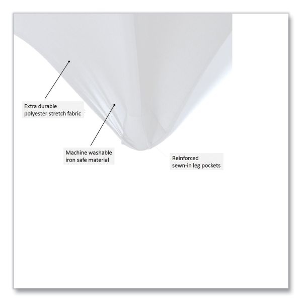 Iceberg Stretch Fabric Table Cloth, 96" X 30", White