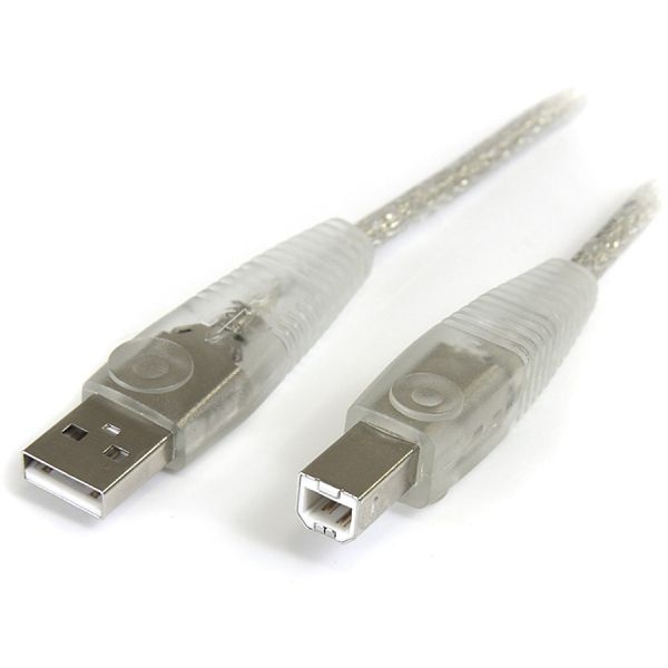 - Transparent Usb 2.0 Cable - 4 Pin Usb Type A (M) - 4 Pin Usb Type B (M) - ( Usb / Hi-Speed Usb ) - 15 Ft