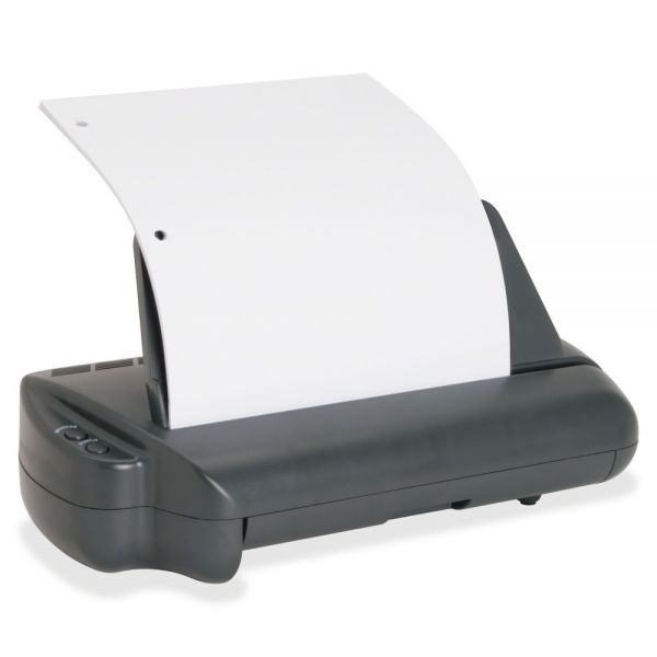 Business Source Electric Adjustable 3-Hole Punch - 3 Punch Head(S) - 30 Sheet Capacity - 1/4" Punch Size - Gray