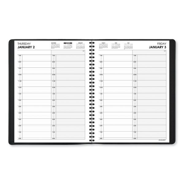 At-A-Glance Two-Person Group Daily Appointment Book, 11 X 8, Black Cover, 12-Month (Jan To Dec): 2024