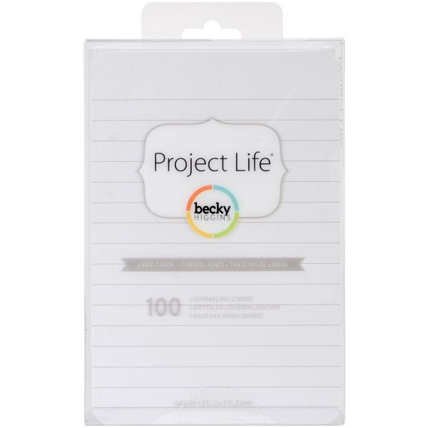 Project Life 4"X6" Cards 100/Pkg