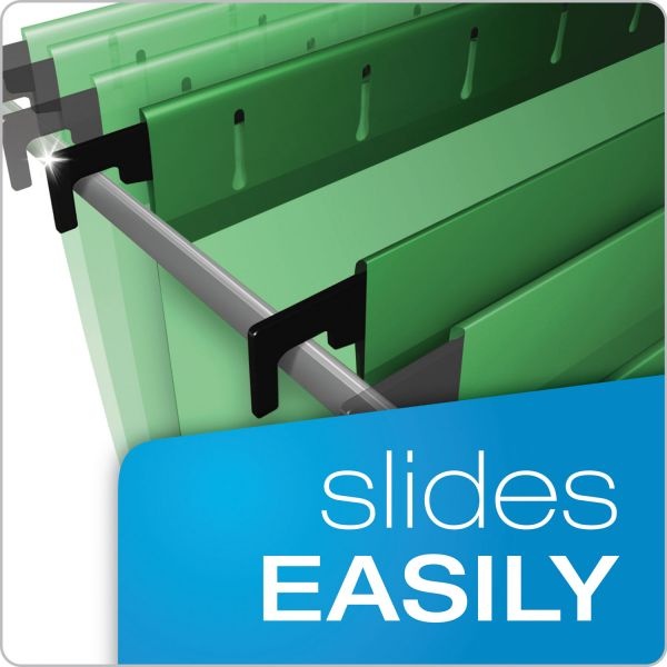 Pendaflex Surehook Hanging Folders, Legal Size, 1/5-Cut Tabs, Bright Green, 20/Box