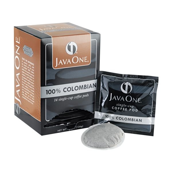 Java One Coffee Pods, Colombian Supremo, Light Roast, 14 Pods