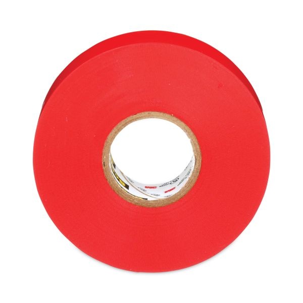 3M Scotch 35 Vinyl Electrical Color Coding Tape, 3" Core, 0.75" X 66 Ft, Red