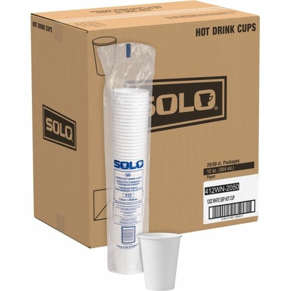 Solo 12 Oz Disposable Hot Cups