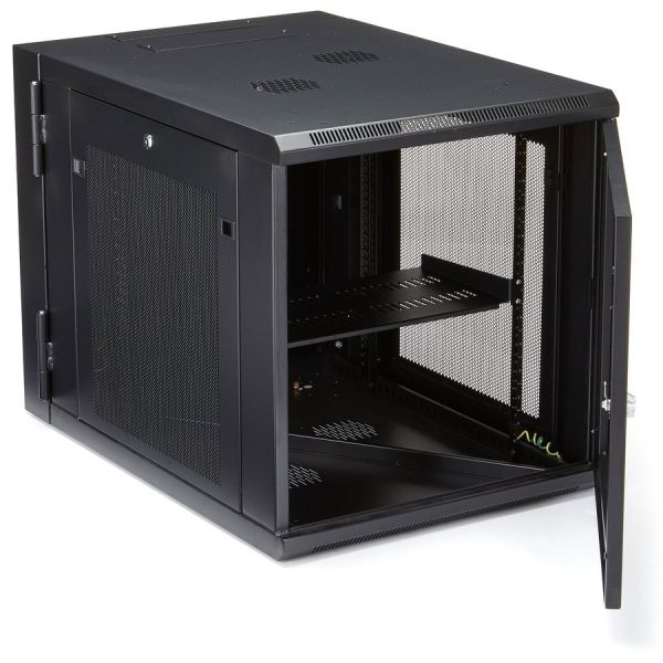 12U 19" Wall Mount Network 24" Deep Hinged Vented Server Room