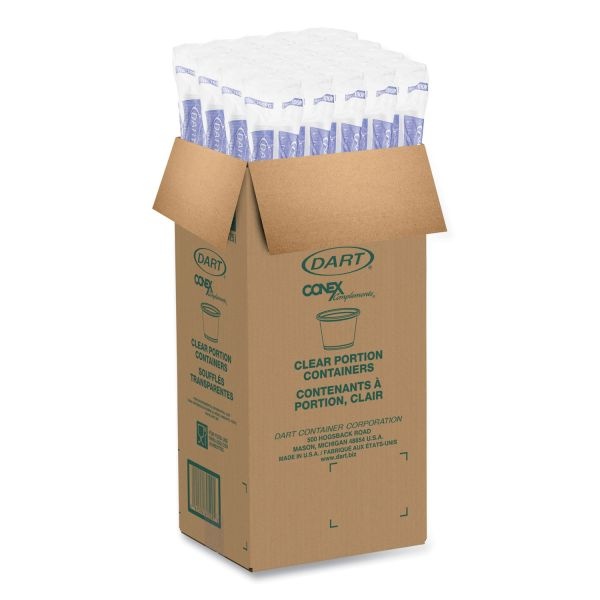 Dart Conex Complements Portion/Medicine Cups, 1 Oz, Clear, 125/Bag, 20 Bags/Carton