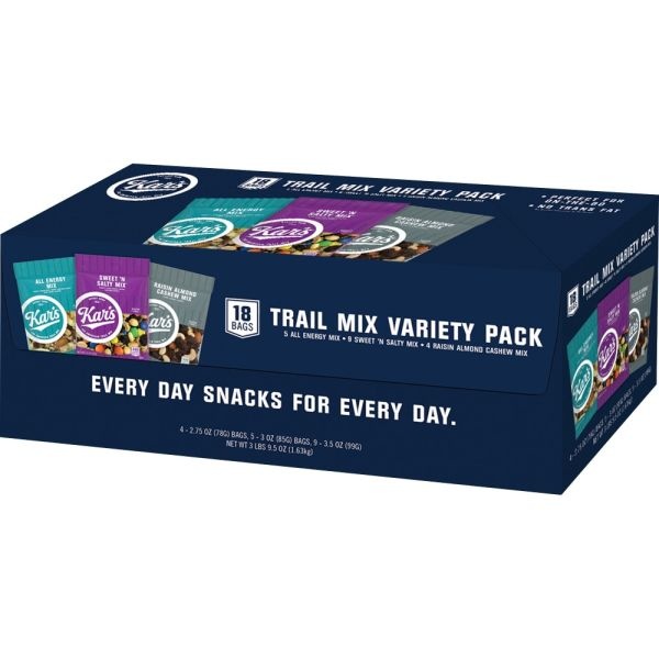 Kar's Nut And Fruit Variety Pack, Box Of 18 Bags