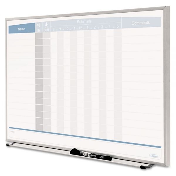 Quartet Matrix Magnetic Dry-Erase In/Out Board, 23" X 16", Aluminum Frame With Silver Finish