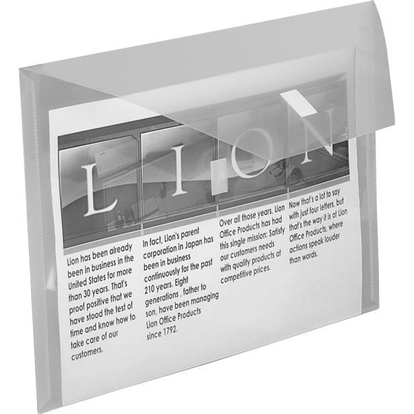 Lion 22070Cr Letter Recycled Vinyl File Pocket