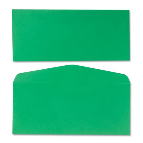 Quality Park Colored Envelope, #10 (4 1/8 X 9 1/2), Green, Gummed Seal, 25/Pack