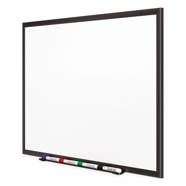 Quartet Classic Series Porcelain Magnetic Dry Erase Board, 36 X 24, White Surface, Black Aluminum Frame