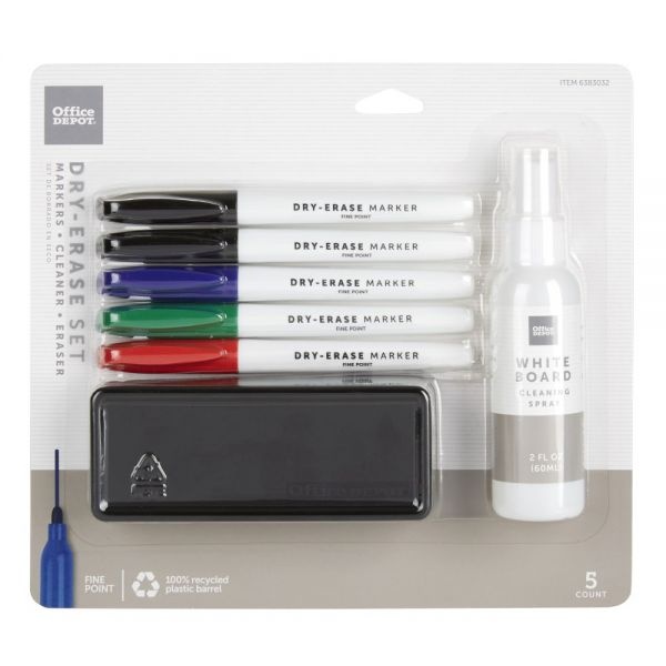 Dry-Erase Marker Set, Assorted Colors