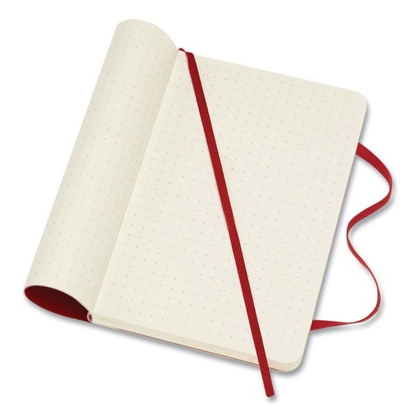 Moleskine Classic Softcover Notebook, 1 Subject, Dotted Rule, Scarlet Red Cover, 5.5 X 3.5
