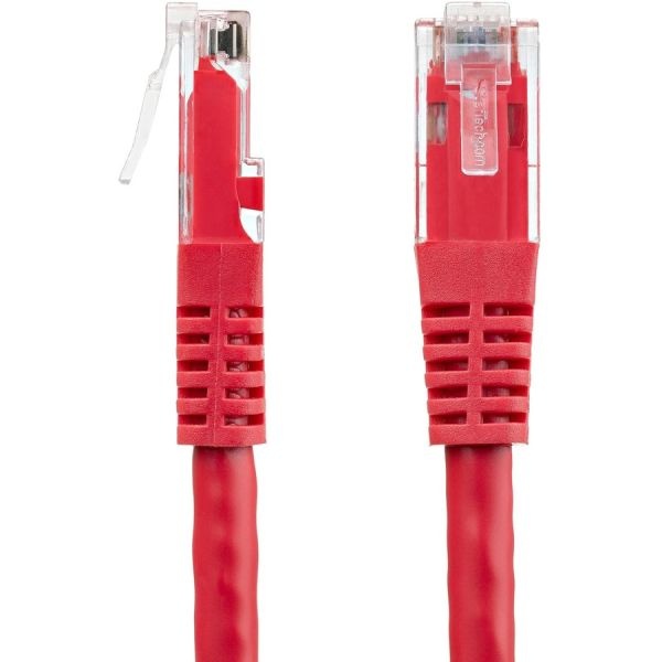 1Ft Cat6 Ethernet Cable - Red Molded Gigabit - 100W Poe Utp 650Mhz - Category 6 Patch Cord Ul Certified Wiring/Tia