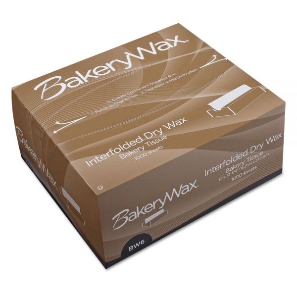 Bagcraft Ecocraft Interfolded Dry Wax Bakery Tissue, 6 X 10.75, White, 1,000/Box, 10 Boxes/Carton