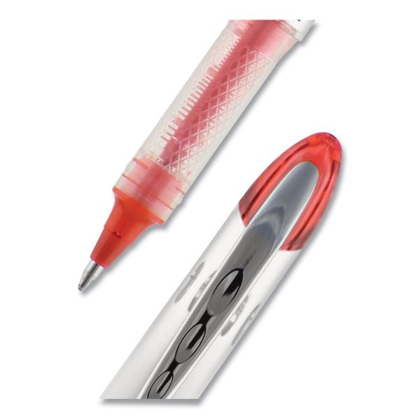 Uniball Vision Elite Hybrid Gel Pen, Stick, Bold 0.8 Mm, Violet Ink, White/Violet/Clear Barrel
