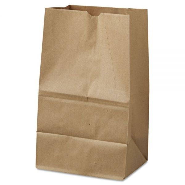 General Grocery Paper Bags, 40 Lb Capacity, #20 Squat, 8.25" X 5.94" X 13.38", Kraft, 500 Bags