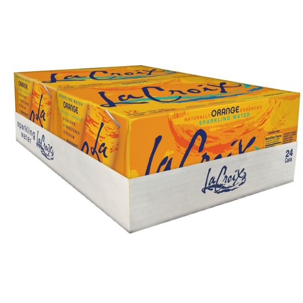 Lacroix Core Sparkling Water With Natural Orange Flavor, 12 Oz, Case Of 24 Cans