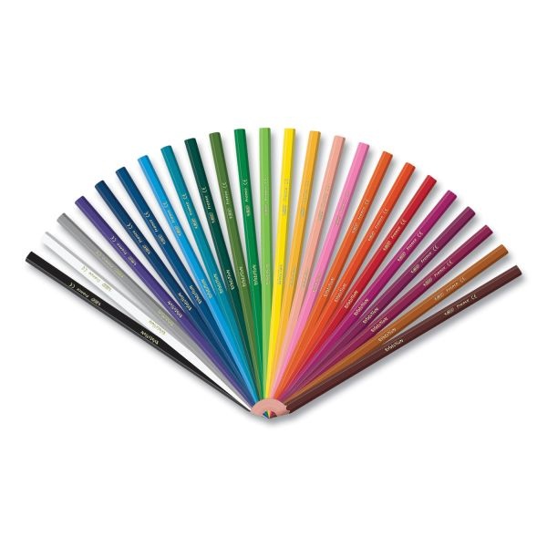 Bic Kids Coloring Pencils, 0.7 Mm, Assorted Lead And Barrel Colors, 24/Pack