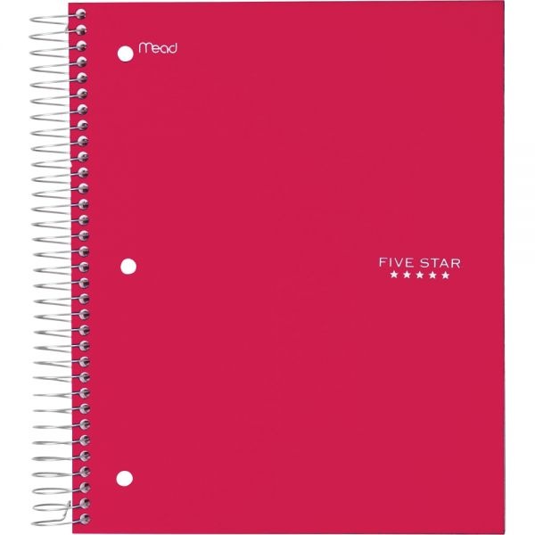 Five Star 5-Subject Wide Ruled Spiral Notebook
