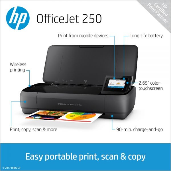 Hp Officejet 250 Mobile All In One Printer Copyprintscan 9364