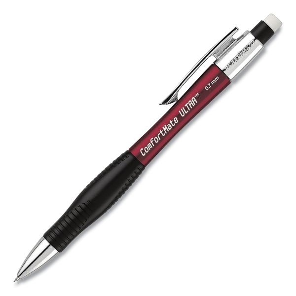 Paper Mate Comfortmate Ultra Mechanical Pencil, 0.7 Mm, Hb (#2), Black Lead, Assorted Barrel Colors, Dozen