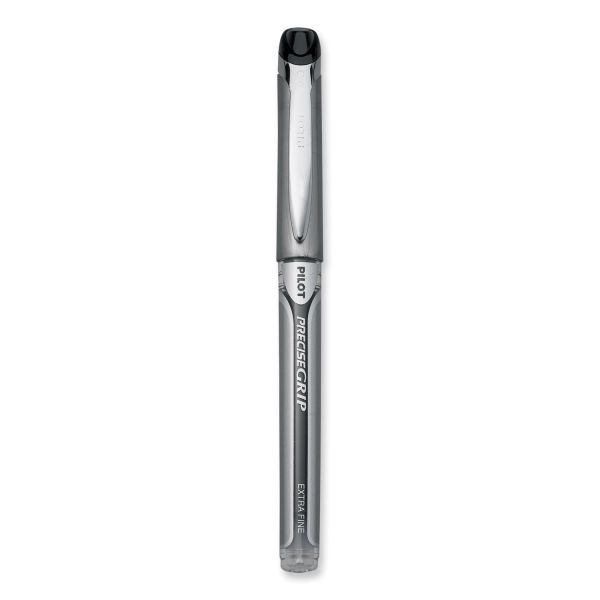 Pilot Precise Grip Roller Ball Pen, Stick, Extra-Fine 0.5 Mm, Black Ink, Black Barrel